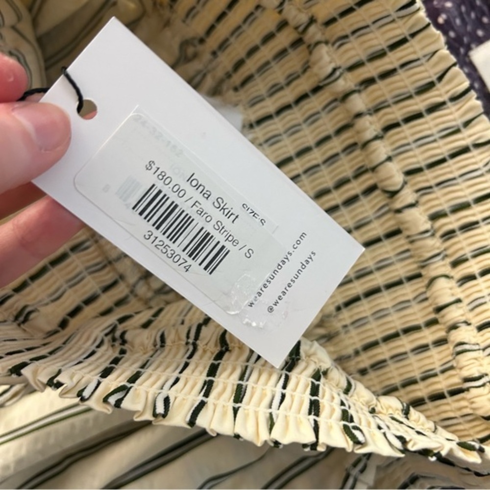 NWT Anthropologie Sundays Iona Pull-On‎ Mini Skirt Stripe Print - Picture 4 of 7
